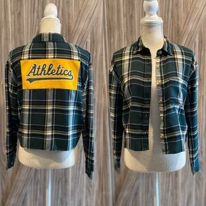Upcycled A’s flannel
